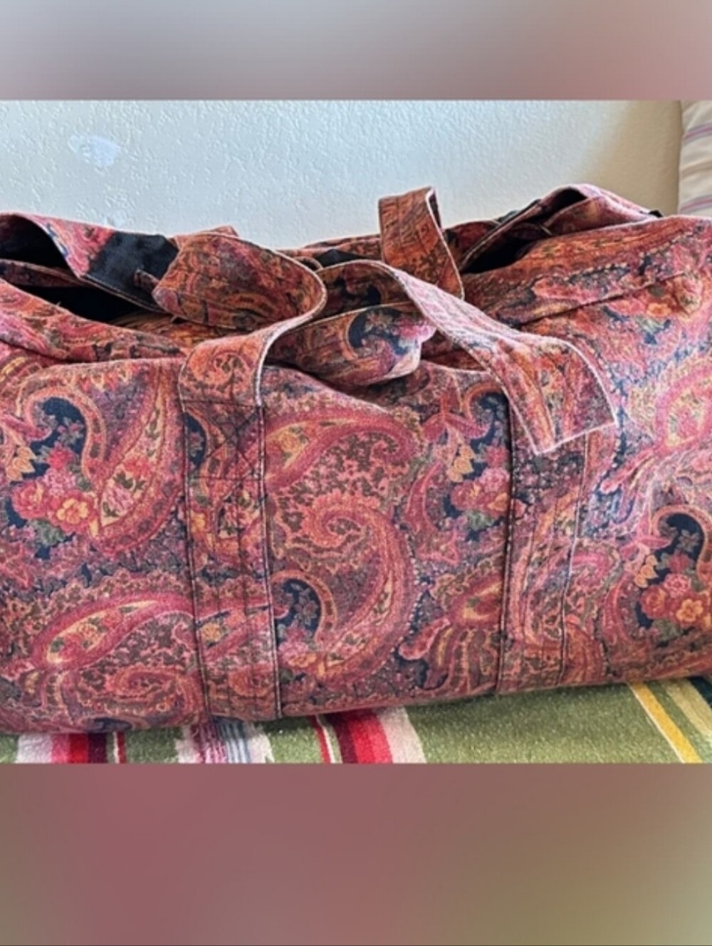 J Peterman Company 100% Cotton Canvas Overnight,Carry On Bag Duffel "FIRM PRICE"